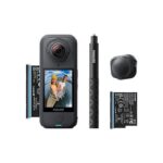 Insta360 Cámara deportiva - Insta360 X4 Air Starter Kit, 8K 360, 88 min Autonomía, Ligera, Portátil, Negro