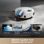 DREAME Robot aspirador - DREAME Aqua 10 Ultra Roller Complete, 14,4 V, Potencia de succión 30 kPa, Depósito 0,2 l, Autonomía 1 min, Negro - Imagen 8