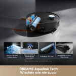 DREAME Robot aspirador - DREAME Aqua 10 Ultra Roller Complete, 75 W, Potencia de succión 30 kPa, Depósito 220 ml, Autonomía 1 min, Negro - Imagen 7