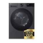 LG Secadora bomba de calor - LG RHX5009TBB, 9 kg, 12 programas, AI DUAL Inverter™, ThinQ™, Acero Grafito Mate Antihuellas