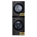 LG Lavadora secadora - LG WT1716BBF, Torre de lavado 17/16 kg, TurboWash™, Smart Pairing™, Inox grafito