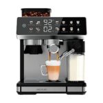 Cecotec Cafetera express - Cecotec Power Espresso 20 Barista Grind & Latte, 20 bar, 1350W, Depósito de agua 2.6L, 2 tazas, Depósito de leche 500ml, Ne