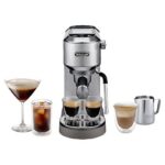 De Cafetera express - De'Longhi EC890.M Dedica Duo Cold Brew, 15 bar, 1450W, 1.1 l, Capacidad para 2 tazas, Metal