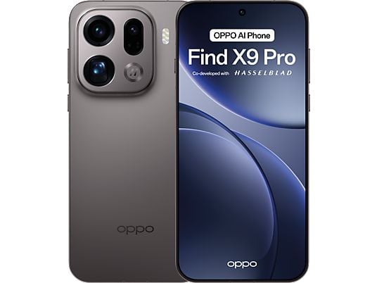 1608928_1 OPPO Móvil - OPPO Find X9 Pro, Titanium Charcoal, 512 GB, 16 GB RAM, 6.78" AMOLED ProXDR Gorilla Glass 120 Hz, MediaTek 9500, 7500 mAh - Imagen 1