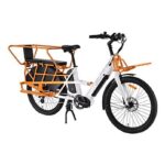 Youin Bicicleta urbana - Youin Berlin, Motor Central 250 W, Par Motor de 57 Nm, 25 km/h, Autonomía hasta 125 km, Ruedas de 26”, Blanco/Naranja