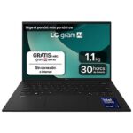 LG Portátil - LG 14ZD90T-G.AX88B, 14" WUXGA, Intel® Core™ Ultra 7-255H, 13 TOPS, 32 GB RAM, 1 TB SSD, Arc™ GPU, Sin sistema operativo