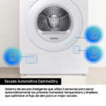 SAMSUNG Secadora bomba de calor - SAMSUNG DV90DG52A0TE, Eléctrico, 14 programas, Blanco - Imagen 4