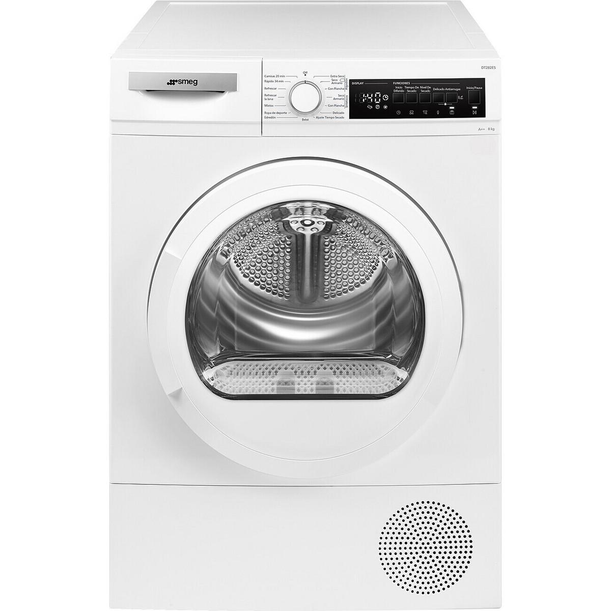 161296116_1 SMEG Secadora bomba de calor - SMEG DT282ES, Eléctrica, 8 kg, 15 programas, Blanco - Imagen 1
