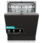 HISENSE Lavavajillas integrable 60 cm - HISENSE 746058, 16 servicios, 8 programas, 59,8 cm, No aplicable