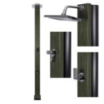 CRM Ducha solar de piscina - CRM Natur 30L con Lavapies Greenwood