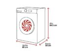 Whirlpool Lavadora carga frontal - Whirlpool WAM 07WB SPT, 10 kg, 1400 rpm, 15 Programas, Tecnología 6th Sense, Adaptative Wash, Blanco - Imagen 2