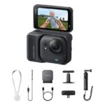 Insta360 Cámara deportiva - Insta360 GO Ultra Creator Bundle, 4K, 200min Autonomía, Sensor 1/1,28" CMOS, Pantalla Táctil Abatible, IPX8, Negro