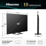 HISENSE TV Mini LED 65" - HISENSE 65E8Q, UHD 4K, Quad Core/MT9618, Smart TV, DVB-T2 (H.265), Negro - Imagen 2