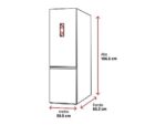 Beko Frigorífico combi - Beko B5RCNE365HG, Neo Frost Dual Cooling, Altura 186.5 cm, 366 l, AeroFlow, Tecnología HarvestFresh, Gris Manhattan - Imagen 2