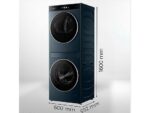 Lavadora secadora - Haier CLC108GNU1, Torre de lavado 10 kg+8 kg, 1400 rpm, Autodosificación, Direct Motion, Antracita - Imagen 2