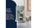 De Cafetera express - De'Longhi Dedica Duo EC890.GR, 1450 W, 15 bar, 1.1 l, Función 2 tazas, Verde jade - Imagen 2