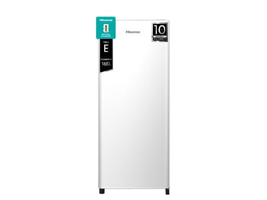 1619992_1 Hisense Frigorífico una puerta - Hisense RR220D4BWE, Cíclico, 126.5 cm, 165 L, Balconera XXL, Cajón frutas y verduras, Blanco - Imagen 1