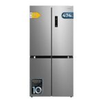 Frigorífico americano - Cecotec Bolero CoolMarket 4D 474 Inox E, T474 L, Total NoFrost, Fresh Flex, Compresor Inverter, Ultrasilencioso