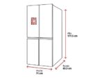 Frigorífico americano - Cecotec Bolero CoolMarket 4D 474 Inox E, T474 L, Total NoFrost, Fresh Flex, Compresor Inverter, Ultrasilencioso - Imagen 2