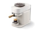 Philips Cafetera express - Philips Baristina BAR302/20, De grano, Molinillo cerámico, 16 bares, Depósito 1,2L, Blanca con portafiltro madera, Espresso - Imagen 3