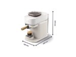 Philips Cafetera express - Philips Baristina BAR302/20, De grano, Molinillo cerámico, 16 bares, Depósito 1,2L, Blanca con portafiltro madera, Espresso - Imagen 6