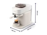 Philips Cafetera express - Philips Baristina Variety BAR320/00, 16 Bar, 2 Compartimentos Grano, Molinillo Cerámico, Espresso y Lungo, 1,2 L, 3 Años Ga - Imagen 4