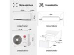 LG Aire acondicionado Split 1 x 1 - LG MAGNA09SX.SET, 2150 fg/h, Freeze Cleaning, Wi-Fi, Blanco - Imagen 3