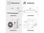 LG Aire acondicionado Split 1 x 1 - LG MAGNA12SX.SET, 3010 fg/h, Freeze Cleaning, Wi-Fi, Blanco - Imagen 3