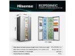 Frigorífico americano - Hisense RS3P558NEIC, Total No Frost, Multi Air Flow, 178.6 cm, 544 l, Inox - Imagen 3