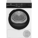 Beko Secadora bomba de calor - Beko BM3T30230W, 10 kg, 15 Programas, Pantalla digital, AquaWave®, Blanco
