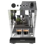 Cecotec Cafetera express - Cecotec Baristeo Brava, 3150 W, 15 bares, Caldera doble, Portafiltro 58 mm, Pre-infusión, Manómetro, Depósito 2,5 L, Platea