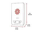 Ariston Termo eléctrico - Ariston AKROS 11 NG, 21 kW, 11 l, Control Exterior de Temperatura, Gas Natural, Blanco - Imagen 2