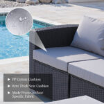HOMAVO Conjunto de jardín - HOMAVO SF01 Exterior para 4 Personas, con Caja Almacenamiento & Funda, Negro - Imagen 4