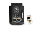 Krups Cafetera superautomática - Krups Intensity EA50K9, 4 bebidas, Espumador de leche manual, Granos de cafe, 15 bares, 1.7l, 2 Tazas, Compacta, negr