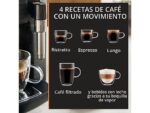 Krups Cafetera superautomática - Krups Intensity EA50K9, 4 bebidas, Espumador de leche manual, Granos de cafe, 15 bares, 1.7l, 2 Tazas, Compacta, negr - Imagen 4