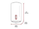 Ariston Termo eléctrico - Ariston PRO1 ECO H, 1500 W, 8 bar, 100 l, Horizontal, Blanco - Imagen 2