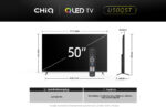 CHIQ TV QLED 50" - CHIQ U50QST, UHD 4K, Smart TV, DVB-T2 (H.265), Negro - Imagen 2