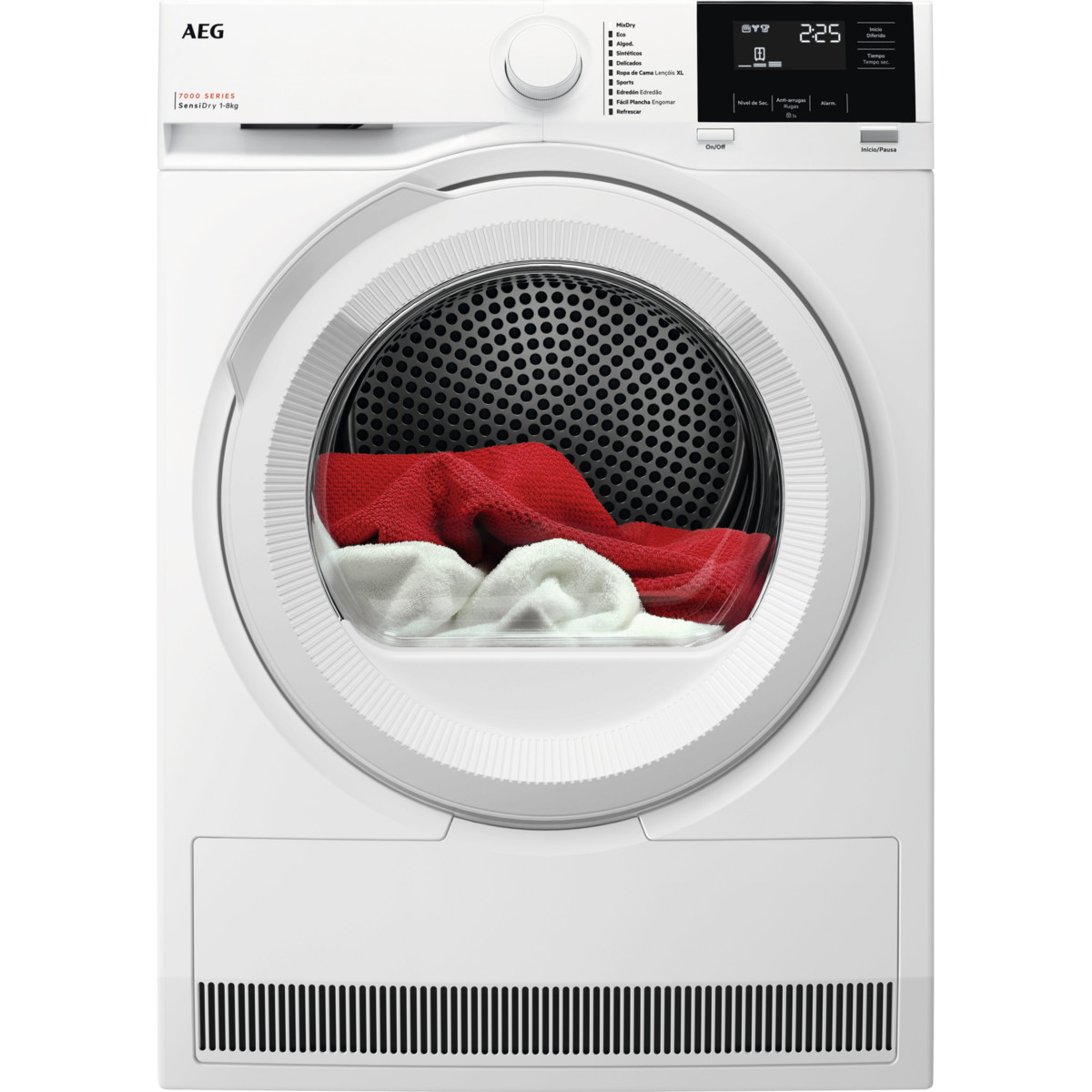 162498771_1 AEG Secadora bomba de calor - AEG Serie 7000 SensiDry TR718EAOB, 8 kg, Blanco - Imagen 1