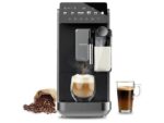 Cecotec Cafetera superautomática - Cecotec Cremmaet Lungo Latte, Depósito de leche, 19 bares, 7 bebidas, Molinillo Acero inoxidable, depósito 2 L, Neg