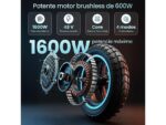 Smartgyro Patinete eléctrico - Smartgyro Rockway GL, Tipo 1 / VPL, Potencia nominal 600 W, 13.000 mAh, 25 km/h, IPX4, Negro - Imagen 4