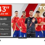 TCL TV QLED 43" - TCL 43T69C, UHD 4K, Procesador AiPQ, Smart TV, DVB-T2, Negro