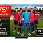 TV QD-Mini LED 75" - TCL 75C6K PRO, UHD 4K, TCL AiPQ Pro Processor (MT9653), Smart TV con Google TV, Dolby Vision-Atmos, Negro