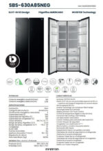 Frigorifico Americano - INFINITON SBS-630A85XES, No Frost, Total No Frost, Altura 185 cm, Capacidad 540 l, Inox - Imagen 6