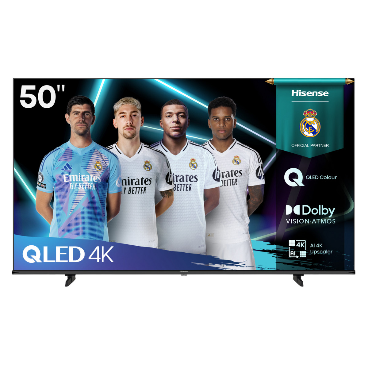 162651548_1 HISENSE TV QLED 50" - HISENSE 50E7Q, UHD 4K, Quad Core/MT9603, Smart TV, DVB-T2 (H.265), Negro - Imagen 1