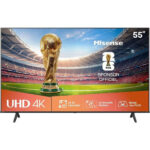 HISENSE TV LED 55" - HISENSE 55A6Q, UHD 4K, Quad Core/MT9603, Smart TV, DVB-T2 (H.265), Negro