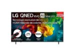 LG TV QNED Mini LED 65" - LG 65QNED82B6B, UHD 4K, Procesador Inteligente α8 AI Processor 4K Gen3, Smart TV, DVB-T2 (H.265), Negro
