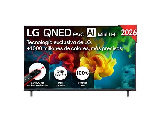 1627637_1 LG TV QNED Mini LED 55" - LG 55QNED82B6B, UHD 4K, Procesador Inteligente α8 AI Processor 4K Gen3, Smart TV, DVB-T2 (H.265), Negro - Imagen 1