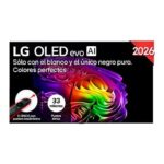 LG TV OLED 83" - LG OLED83G64LW, OLED evo 4K, Procesador Inteligente α11 AI Processor 4K Gen3, Smart TV, DVB-T2 (H.265), Gallery Design, Negro