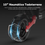 HITWAY Patinete eléctrico - HITWAY H10, Pot. máx. 1600 W, Carga máx. 120 kg, 20800,00 mAh, H10-Rojo - Imagen 5