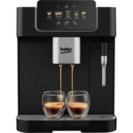 BEKO Cafetera automática - BEKO CEG7302B, 19 bar, 1350 W, 10 tazas, Negro
